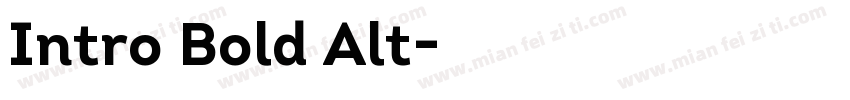 Intro Bold Alt字体转换